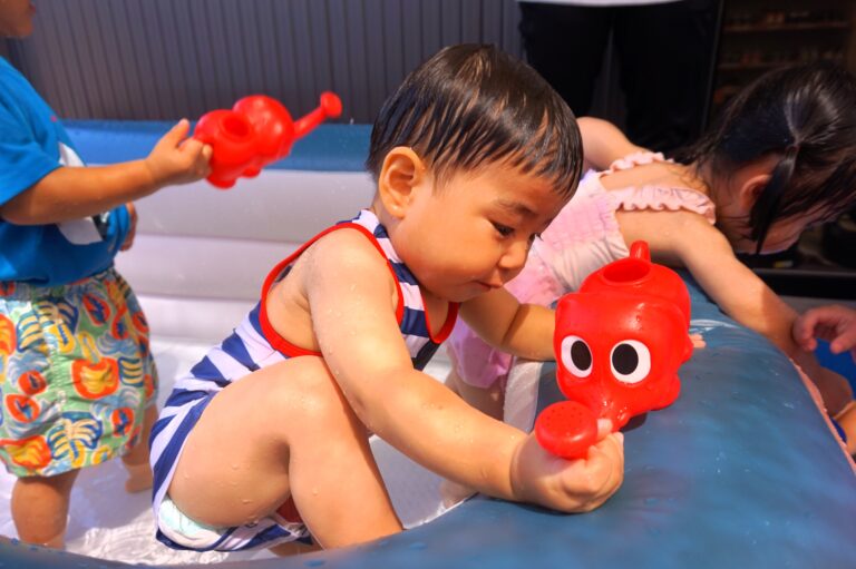 だいち組(1歳児)さんの水遊び🚿